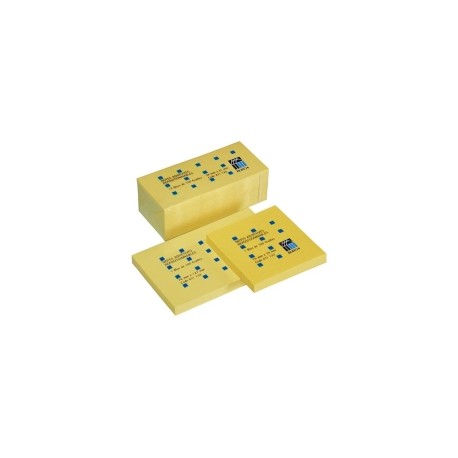 Lot-12-blocs-repositionnables-jaune-Buro+-format-76-x-76-mm