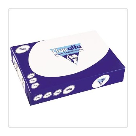 Clairefontaine Papier A4 blanc Clairalfa - 80g - Ramette de 500