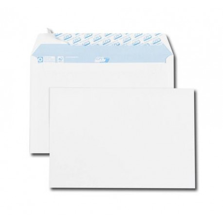 Boite de 200 enveloppes blanches 100G GPV auto adhésive au, format C5: 16,20 x 22,90 cm